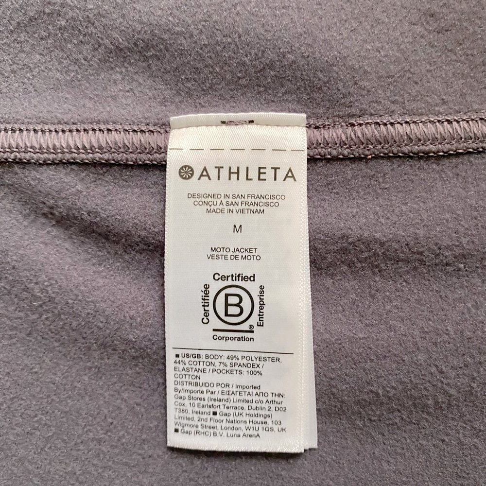 ATHLETA Women’s Outdoors Hiking Asymmetric Moto Jacket in Dusk Violet Size M - Picture 10 of 10